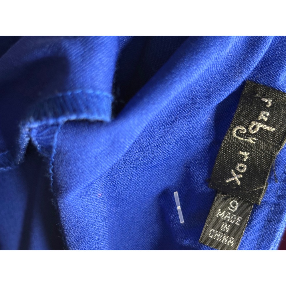 Ruby Rox Royal Blue One Shoulder Ruffle Mini Cocktail Dress Size 9 - Picture 6 of 7